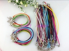 100pcs Mixed color Leather Braided Charm Bracelet For Bead lobster Clasp Cords 18cm ,free shipping, FB-886 2024 - buy cheap