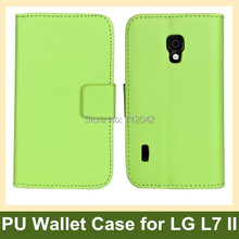 Fashion Design PU Leather Wallet Flip Cover Case for LG Optimus L7 II P710 P713 with Card Slot Holder Free Shipping 2024 - buy cheap