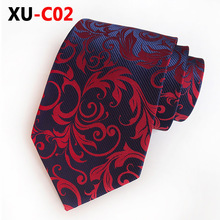 Corbata de seda nueva Jacquard de 8cm para hombre, corbata roja de vino para ceremonia de boda, accesorios de corbata oficial, regalos para hombre, 2018 2024 - compra barato