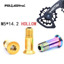 RISK 2PCS M5*14.2 Titanium Alloy Guide Wheel Bolts Bicycle Rear Derailleur Screws Outdoor Cycling Jockey Wheel Bolt 3 Colors 2024 - buy cheap