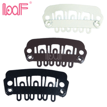 Loof-aplique de cabelo, 100 pçs, 24mm, em forma de u, grampos de pressão, acessórios para extensão de cabelo, 3 cores disponíveis 2024 - compre barato