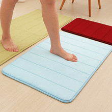 Thick coral fleece memory foam carpet non-slip absorbent bath mat slow rebound carpet kitchen bathroom mats 2024 - buy cheap