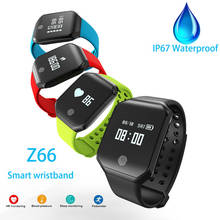 Z66 Sport Bracelet Waterproof Pedometer smart wristband Heart Rate Blood Pressure Monitor for iphone Samsung Huawei smart phone 2024 - buy cheap