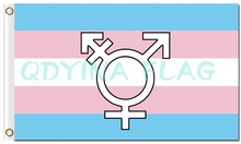 Радуга транссексуалов символов Гордость Флаг Гей лесбиянок ЛГБТ 3x5ft полиэстер флаг 2024 - купить недорого