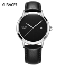Men's watches OUBAOER automatic mechanical watch leather clock casual business watch top brand sports watch relogio masculino 2024 - buy cheap
