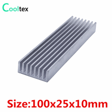 50pcs/lot 100x25x10mm Aluminum HeatSink radiator Heat Sink for electronic Chip RAM cooling 2024 - buy cheap