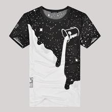 Популярная мужская летняя футболка с принтом «молоко», футболка с коротким рукавом и круглым вырезом, Vetement Homme Ropa 2024 - купить недорого