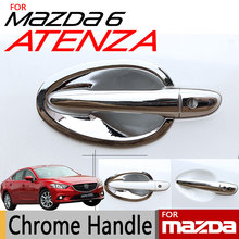 Capa cromada para maçaneta de carro, acessório estiloso para mazda 6 2013-2016, atenza, conjunto de 4 peças 2024 - compre barato