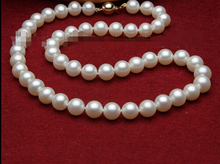 Free shipping  > Best quality  9-10mm white freshwater mother of pearls necklace 17" 2024 - buy cheap