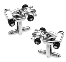 Men Gift Racing Cufflinks Wholesale&retail Silver Color Copper Material Novelty Racing Car Design 2024 - buy cheap