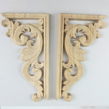 The Chinese Dragon Wood Long Floral Carving Applique Home Decoration Accessories Door Cabinet Furniture Figurines 2024 - buy cheap