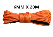 Cable de cabrestante ATV, cuerda de cabrestante, cabrestante sintético, UTV, 6mm x 20 metros, envío gratis 2024 - compra barato