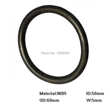 20 piezas, 60mm x 50mm x 5mm, negro, anillos redondo NBR 2024 - compra barato