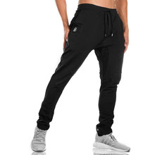 Black Running Track pants Men Cotton Sweatpants Gym Fitness Workout Trousers Male Casual Pencil Pants Spring Joggers Sportswear 2024 - buy cheap