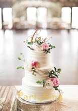 Adorno de pastel de boda personalizado LOVE "Bing Gold, decoración de pastel de boda, Envío Gratis 2024 - compra barato