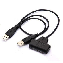 Reliable  New USB 2.0 To SATA 7+15 Pin 22 Pin Adapter Cable for 2.5" inch Hard Disk Drive HDD 2024 - buy cheap
