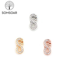 Somsoar Jewelry Infinite love Slide Charms fit 10mm Stainless steel Mesh Bracelet accessories as Mother's Day Gift 10pcs/lot 2024 - buy cheap