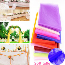 48cmx5m Tulle Roll Wedding Backdrop Wedding Decoration Tulle Roll Outdoor Ceremony Birthday Christmas Party Decor 7Z 2024 - buy cheap