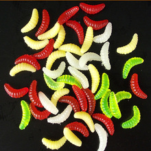 Promotion!! HOT SELL!! 50PCS 2cm 0.35g maggot Grub Soft Lure Baits Worms Shrimps Fishing Lures 2024 - buy cheap