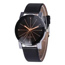 Relogio Feminino Fashion Simple Women Watches Round Dial Linear Women Faux Leather Band Casual Women Quartz Wrist Watch Gift 2024 - buy cheap