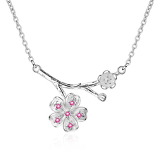 Everoyal Lady Charm Crystal Flower Pendant Necklace For Women Jewelry Trendy Silver 925 Clavicle Necklace Female Accessories Hot 2024 - buy cheap