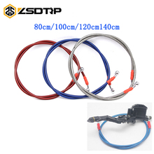 ZSDTRP 80-240cm Universal Fit Racing Motorcycle Dirt Bike Braided Steel Hydraulic Reinforce Brake line Clutch Oil Hose Tube 2024 - buy cheap