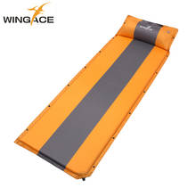 WINGACE Inflatable Camping Mat With Pillow Ultralight Air Mattress Outdoor beach Mat Automatic Inflatable Mattress Sleeping Pad 2024 - buy cheap