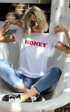 Модная футболка Honey, повседневные топы, футболки moletom do tumblr, футболка, топы Для страстных страстей, футболка в стиле инстаграма, блогера, летняя одежда 2024 - купить недорого