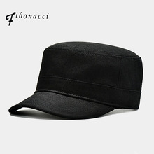 Fibonacci High Quality Black Military Cap Cotton Flat Top Men Tactical Army Hat Women Ladies Military Hats Adjustable Bone Male 2024 - buy cheap