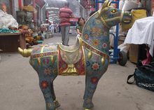 Bi001955 Китай, Королевский чистый цвет, счастливая статуя лошади Танг-лошади фэн-шуй 2024 - купить недорого