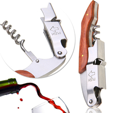 1pc Professional Wine Opener Portable Multifunction Screw Corkscrew Bottle Openers with Wood Handle Bar Kitchen Gadget 2024 - buy cheap