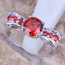 Good-Looking Red Garnet Silver Plated  Women's Jewelry Ring Size 6 / 7 / 8 / 9 R0745 2024 - buy cheap