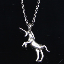 20pcs New Fashion Necklace 35x15mm unicorn horse Pendants Short Long Women Men Colar Gift Jewelry Choker 2024 - buy cheap