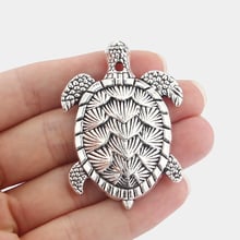 6PCS Antique Large Turtle Tortoise Charms Pendants for Necklace Making Jewelry Findings  58x41mm 2024 - buy cheap