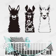 Pegatina de dibujos animados de tres cabras para pared, calcomanías de vinilo con dibujos de animales para habitación de niños, pegatinas para dormitorio de bebés, L973 2024 - compra barato