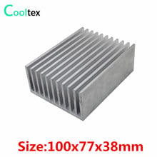 10 pcs/lot 100x77x38mm Extruded Aluminum Heat Sink heatsink  radiator cooler for  LED power amplifier Electronic cooling 2024 - buy cheap
