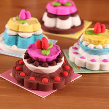 4 Erasers/Set Cake Shape Erasers For Kids Kawaii Cute Gifts For School Student Gift 2024 - buy cheap