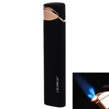 2018 New Fashion Metal Material Windproof Blue Flame Inflatable Single Flame Lighter hot sale (Mixed color sales) 2024 - buy cheap