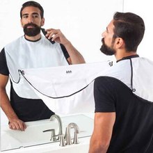 Delantal de afeitado para hombre, Pongee para el cuidado de la barba, recortador Facial, capa para pelo, fregadero, afeitado, impermeable, delantales 2024 - compra barato