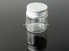 50 Pcs/Lot Transparent Glass Bottle Vial Charm Tiny Glass Bottle With Silver Color Spiral Aluminum Caps Diameter 47mm 2024 - buy cheap