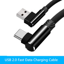 Cable USB tipo C de 90 grados para teléfono móvil, Cable de carga rápida tipo C para dispositivos USB tipo C 2024 - compra barato
