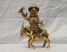 Estatua de latón del budismo tibetano, juguete de 11 pulgadas que protege la deidad de Buda, oveja y cabra 2024 - compra barato