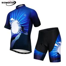Weimostar-conjunto de roupas para ciclismo 2021, roupas masculinas, respiráveis, manga curta, para mountain bike, esportes de verão 2024 - compre barato
