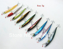 8cm 5g Slender Minnow Bait Fishing Lure Hard  Plastic Bait  Fishing Tackle China Hook Floating Type For Tuna Fishing Lures 2024 - buy cheap