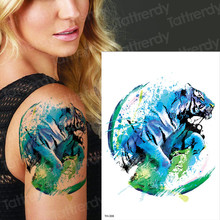 temporary tattoo arm sleeves women tattoos water color sexy tatoo & body art tiger wolf snake tattoos watercolor tatto fake big 2024 - buy cheap