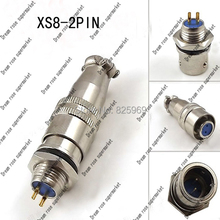 Free Shipping 10 sets=20pcs 2 Pin 8mm Male & Female mic circular connector kit XS8-3P Socket+Plug,Aviation plug interface 2024 - buy cheap