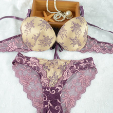 The new European and American style gold printing sexy underwear gather Bra Sets 6815 # free shipping 2024 - buy cheap