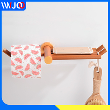 Creative Toilet Paper Holder with Shelf Wood Aluminum Roll Paper Holder Rack Wall Mounted Paper Towel Holder Mobile Phone Shelf 2024 - buy cheap