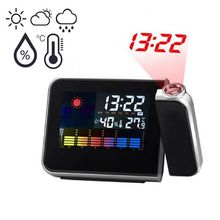 2019 New Fashion Attention Projection Digital Weather LCD Snooze Alarm Clock Projector Color Display LED Backlight Bell Timer 2024 - buy cheap
