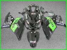 Kit de inyección de carenado para motocicleta KAWASAKI, kit de inyección de carenado para moto Ninja ZX14R 06 07 08 11 ZX 14R 2006 2007 2011 ABS Verde Negro, juego de carenados + 7 regalos KT15 2024 - compra barato